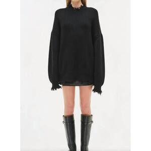 NEW SIMKHAI willa crewneck sweater in black